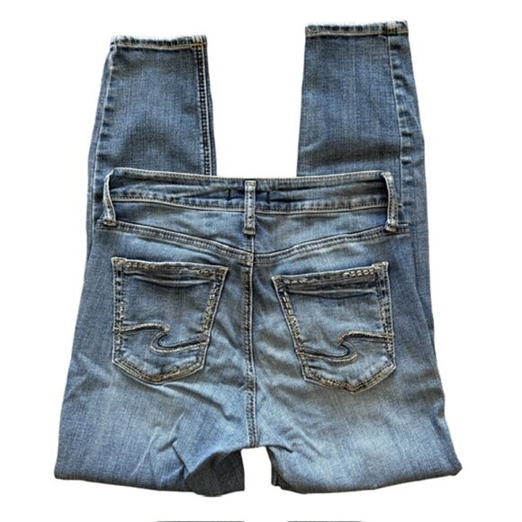 SILVER✨JEANS Suki Skinny Crop Women’s W27/L26 Light Wash Denim 👖 Size 27 - Picture 6 of 15
